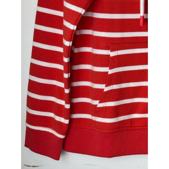 Joules Jacket Women 2 Red White Striped Oakham Full Zip Hoodie Sweatshirt Preppy - Picture 7 of 11